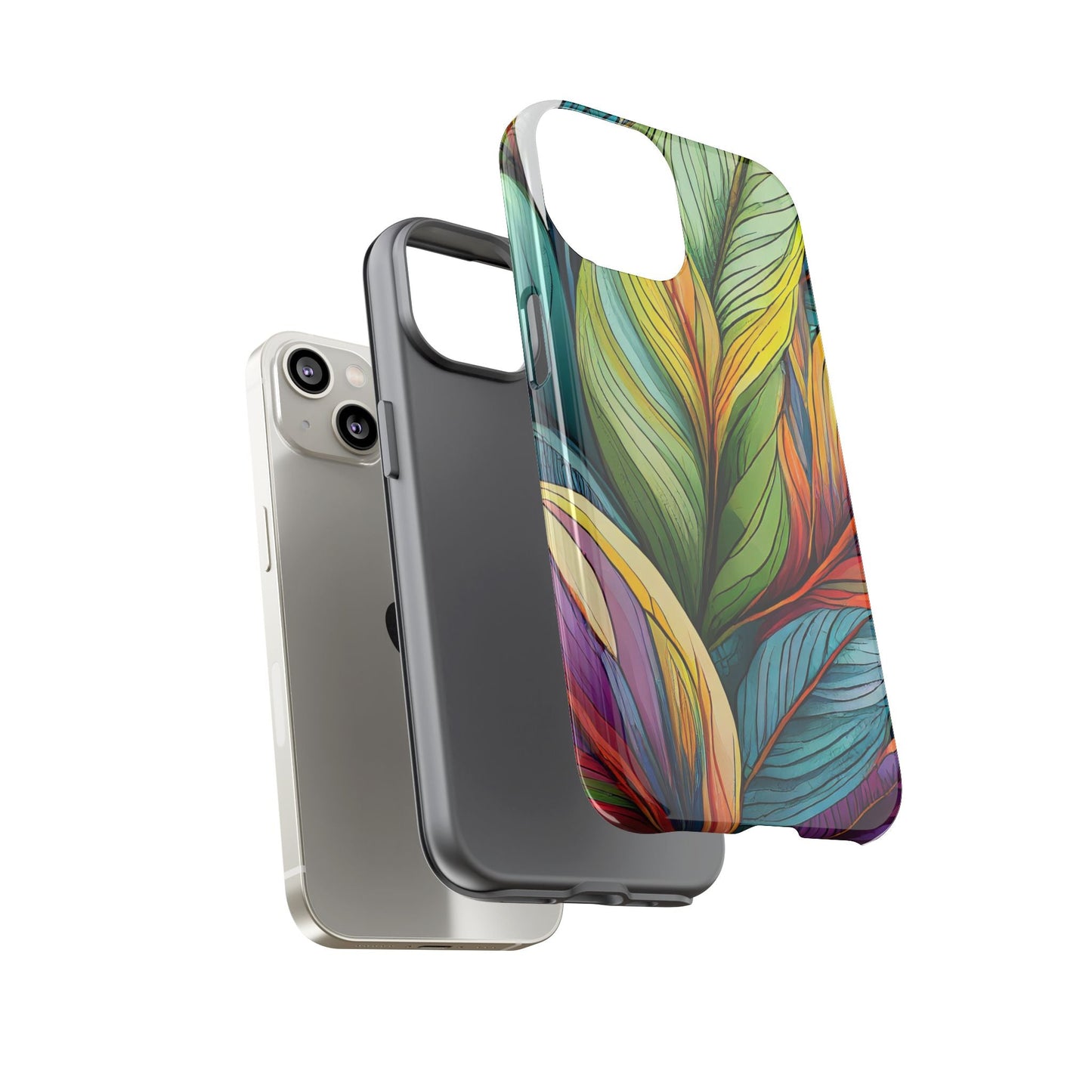 Vibrant Tropical Leaf Tough Phone Case
