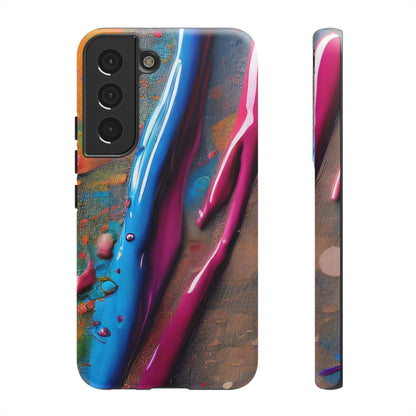 Colorful Artistic Paint Splatter Tough Phone Case