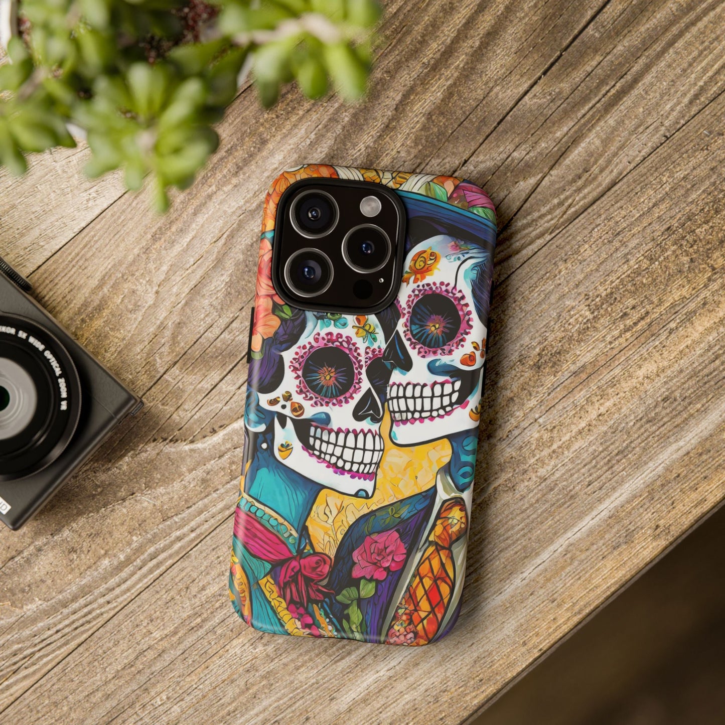 Loving Sugar Skull Couple Tough Phone Case
