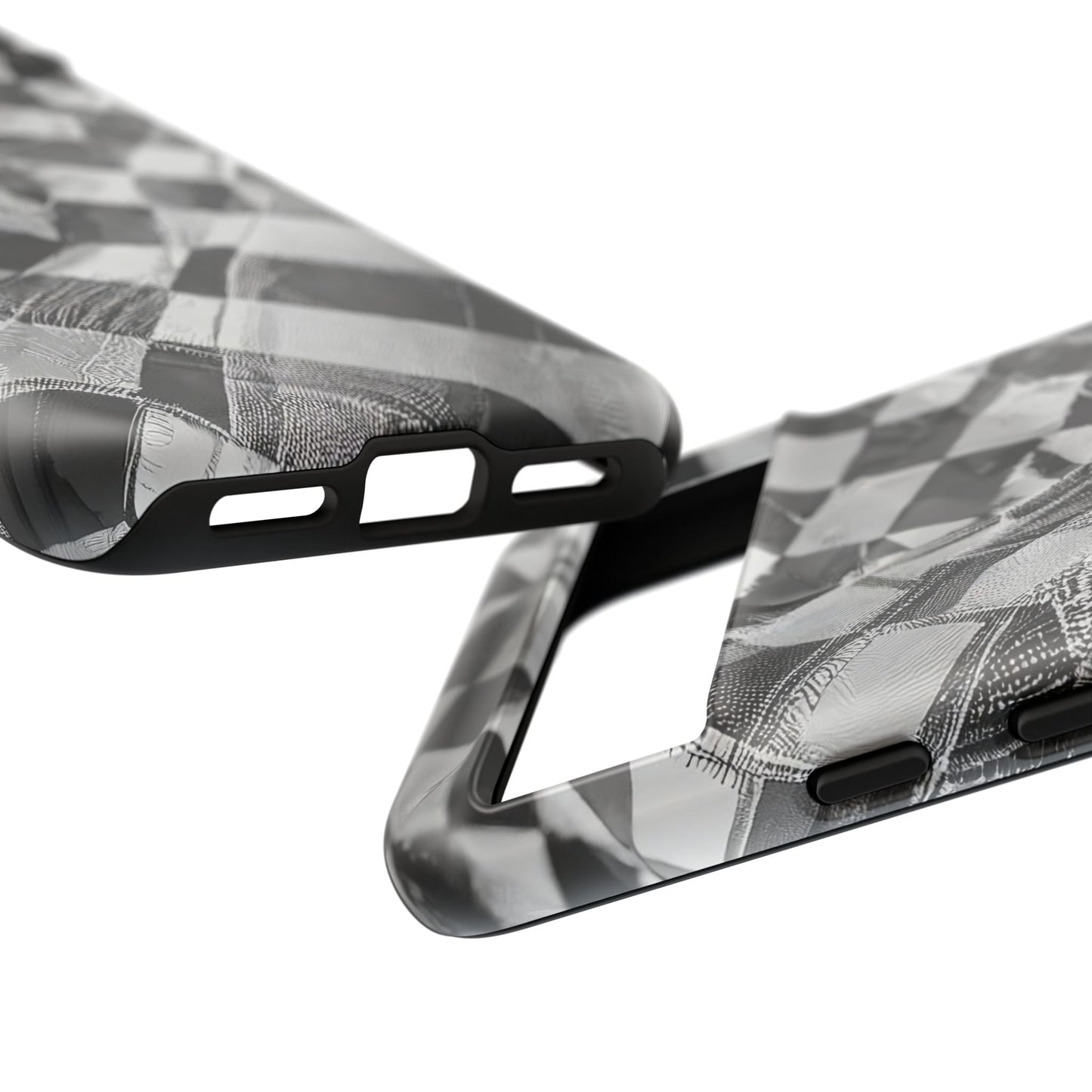 Abstract Checker Print Tough Phone Case