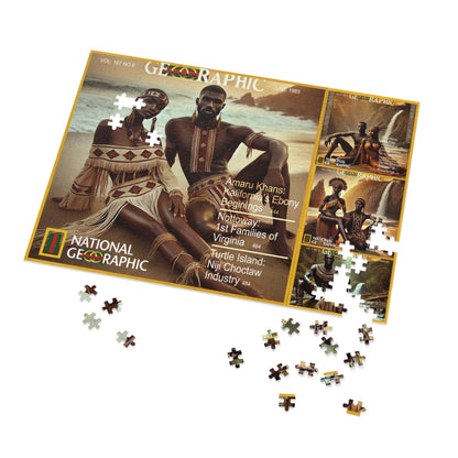 Amaru Khan Turtel Island Jigsaw Puzzle with Tin