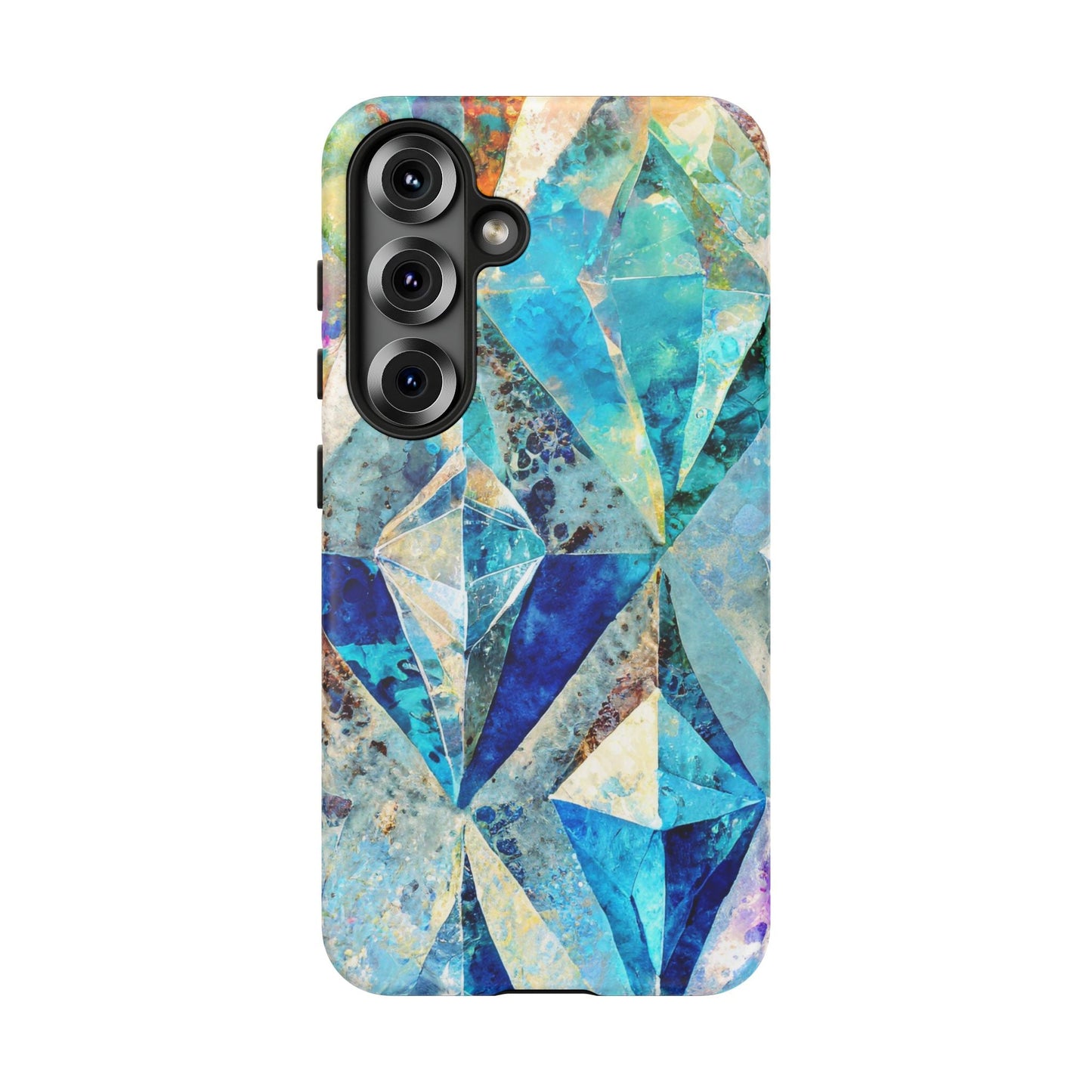 Diamond Blue Abstract Tough Phone Case
