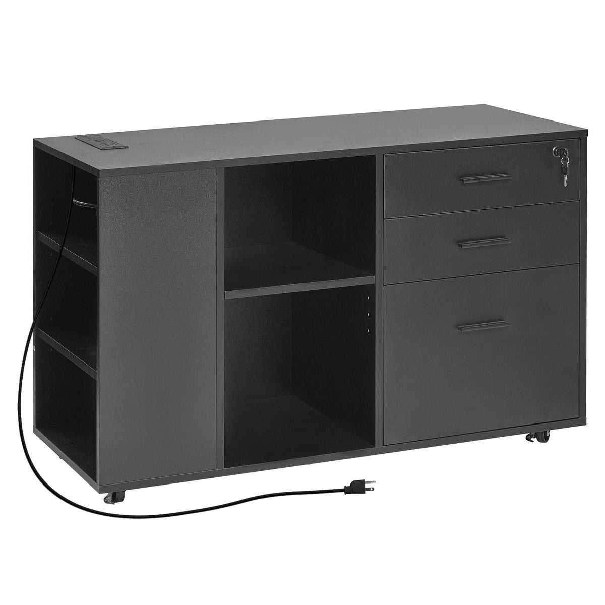 Modern Multi-Storage Stand (with Built-In Power)
