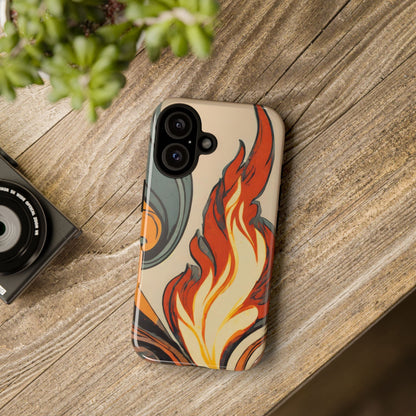 Artistic Flames Abstract Tough Phone Case