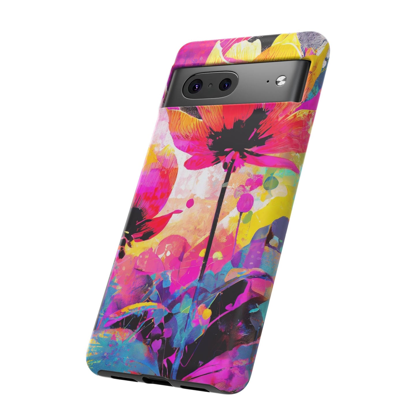 Neon Floral Tough Phone Case