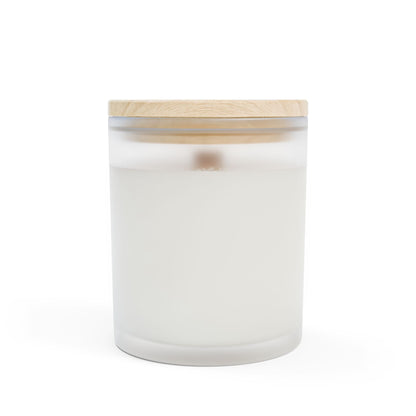 Relaxolotl Crackling Wooden Wick Frosted Glass Candle (11 oz)