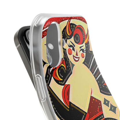 Red & Black Female Devil Flexi Phone Case