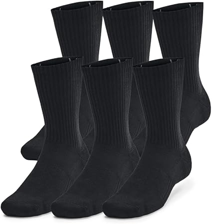 Under Armour Unisex Adult Training Cotton Crew Socks (6 Pairs)