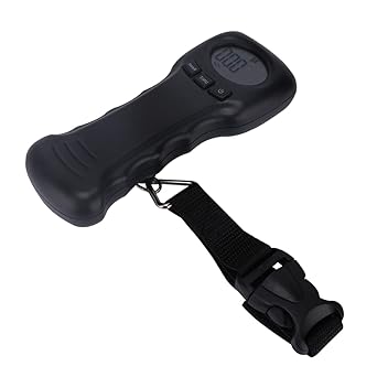 CHILDWEET Digital Fishing and Luggage Scale Portable Electronic Balance for Travel Black No Battery Included Accurate Weight Measurement for Suitcases and Gear
