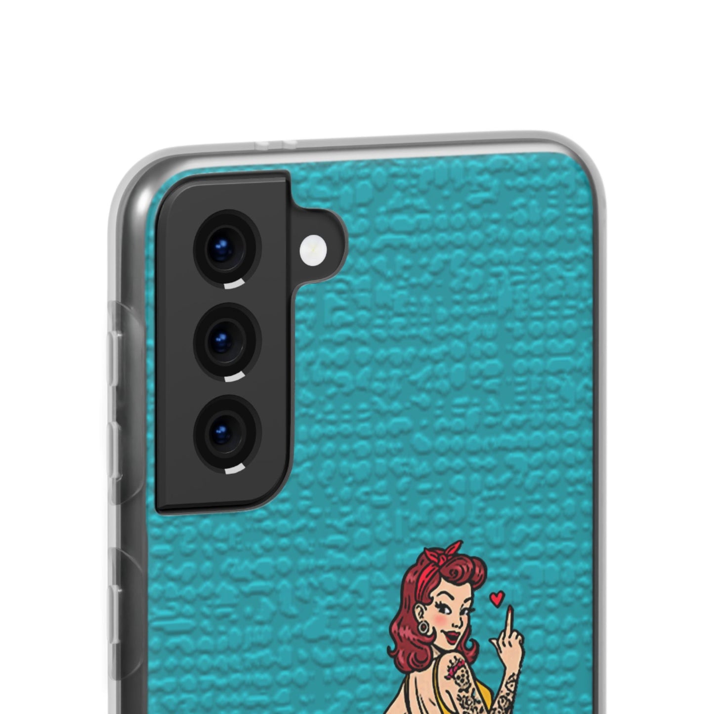 Sassy Pin-Up Stupid Boys Teal Flexi Phone Case