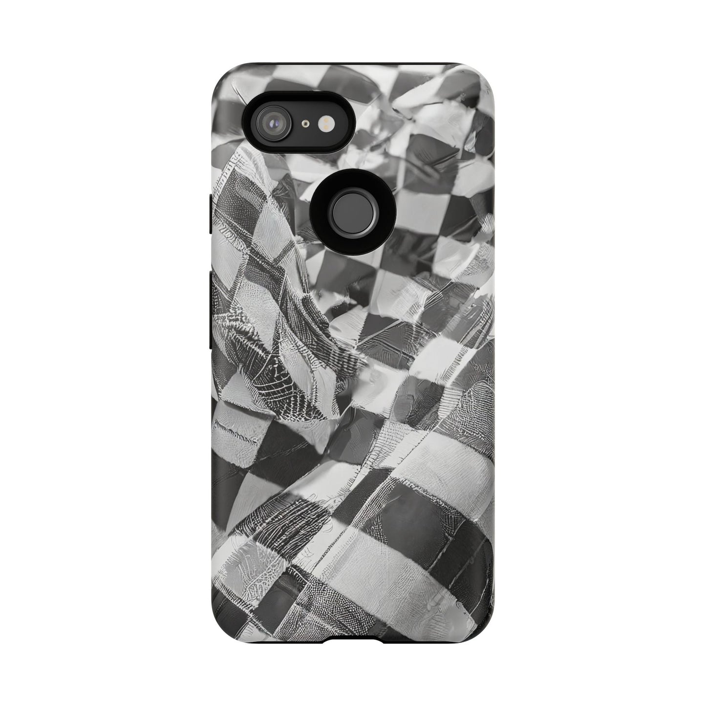 Abstract Checker Print Tough Phone Case