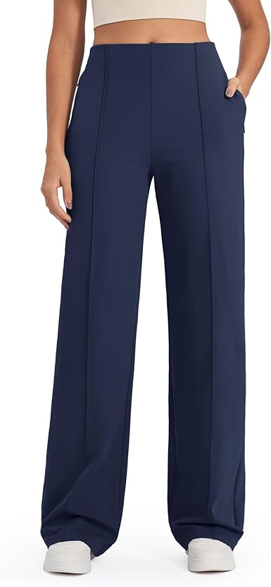 G4Free Wide Leg Pants for Women Yoga Pants with Pockets Stretchy Casual Lounge Pants Loose Petite/Regular/Tall