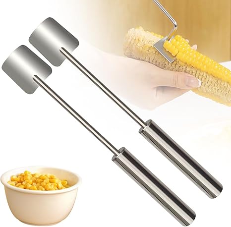 2024 New Corn Cutter Peeler, Widened Effortless Corn Cob Stripper, Corn on the Cob Remover Corn Stripper, Sturdy Corn Peeler for Corn on the Cob - Quickly Shucking Corn Kernel Remover Tool (2)