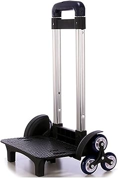 Backpack Trolley Foldable Trolley Cart 6 Wheels Rolling-Luggage Carts Aluminium Alloy Luggage Hand Cart for School Bags, 43x27x19cm/16.93x10.63x7.48''(foldable)