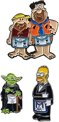Cartoon Masonic Tie Pins