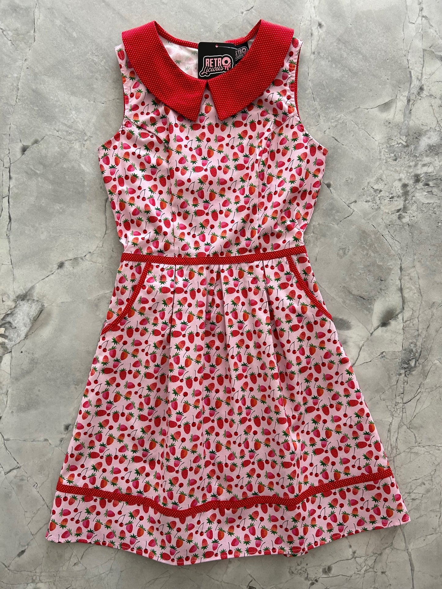 Berry Cherry Collared Dress