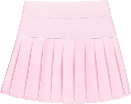 Stelle Girl's Tennis Skirts with Shorts Pockets Tennis Golf Skirts Running Workout Athletic Pleated Skort 5-15Years