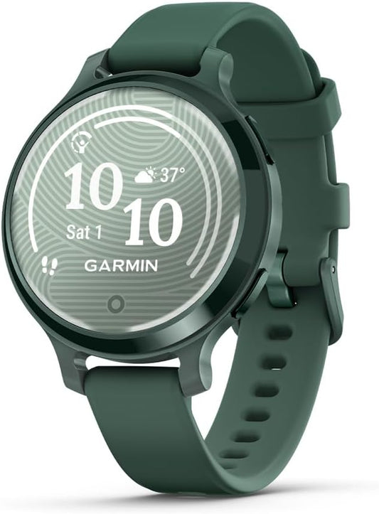 Garmin Lilyå¨ 2 Active, Small and Stylish Smartwatch, Built-in GPS, Hidden Display, Patterned Lens, Up to 9 Days Battery Life, Jasper Green with Jasper Green Silicone Band