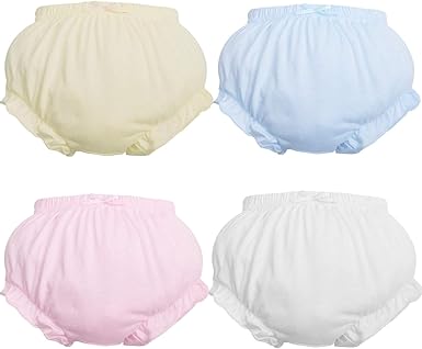 Baby Diaper Covers for Girls Newborn Soft Cotton Ruffle Bloomers Toddler