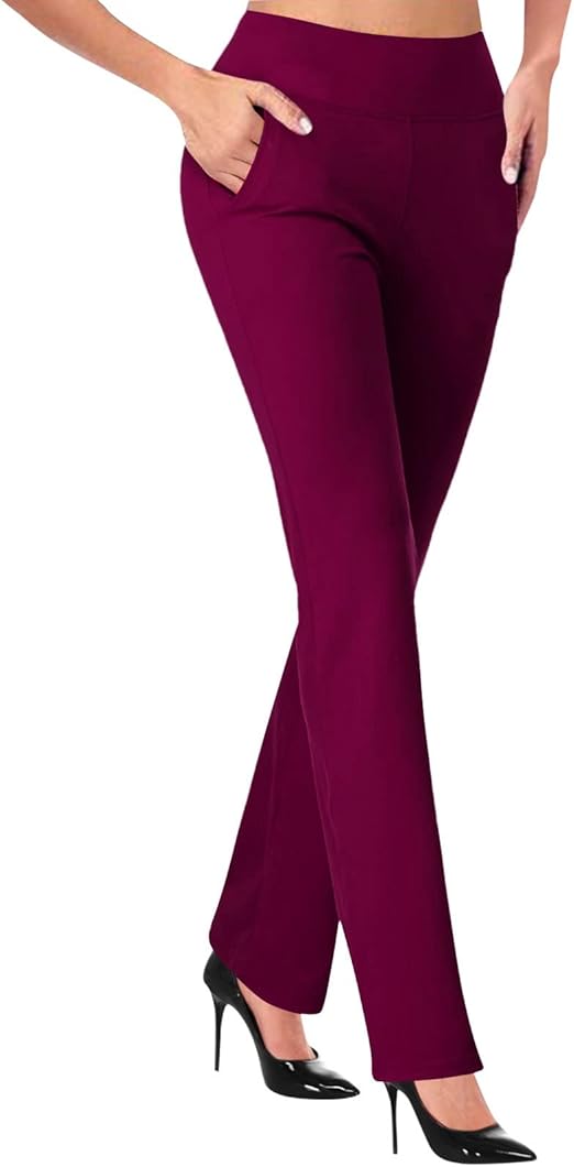 Work Pants for Women 2024 High Waisted Stretch Soft Comfy Athletic Workout Yoga Pants Office Business Casual Trousers