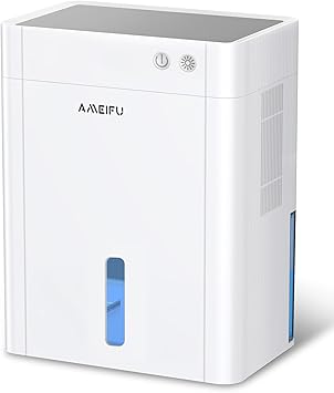 AMEIFU Dehumidifier for Basement, 135 OZ Water Tank, (900 sq.ft) Quiet Dehumidifier for Home Bedroom Bathroom RV Closet with Auto Shut Off, Sleep Mode, 7 Colors LED Light (White)