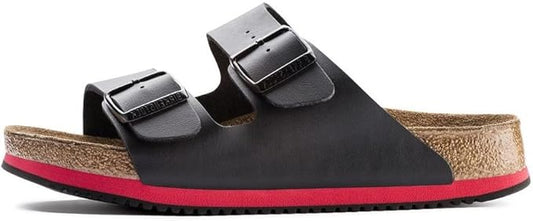 Birkenstock Unisex Mules, Black Black Ls Black Red, 11 US Men