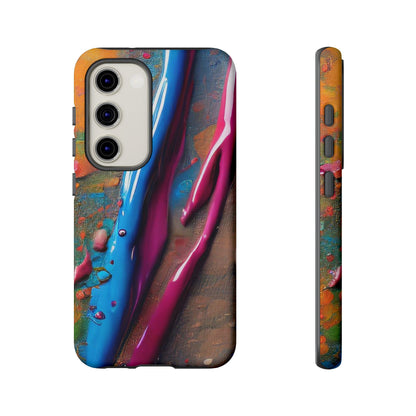 Colorful Artistic Paint Splatter Tough Phone Case