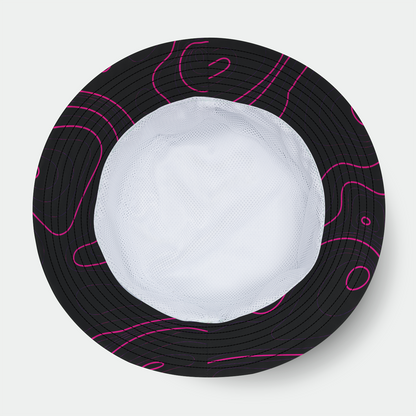 Rad Palm Black Pink Topo Bucket Hat