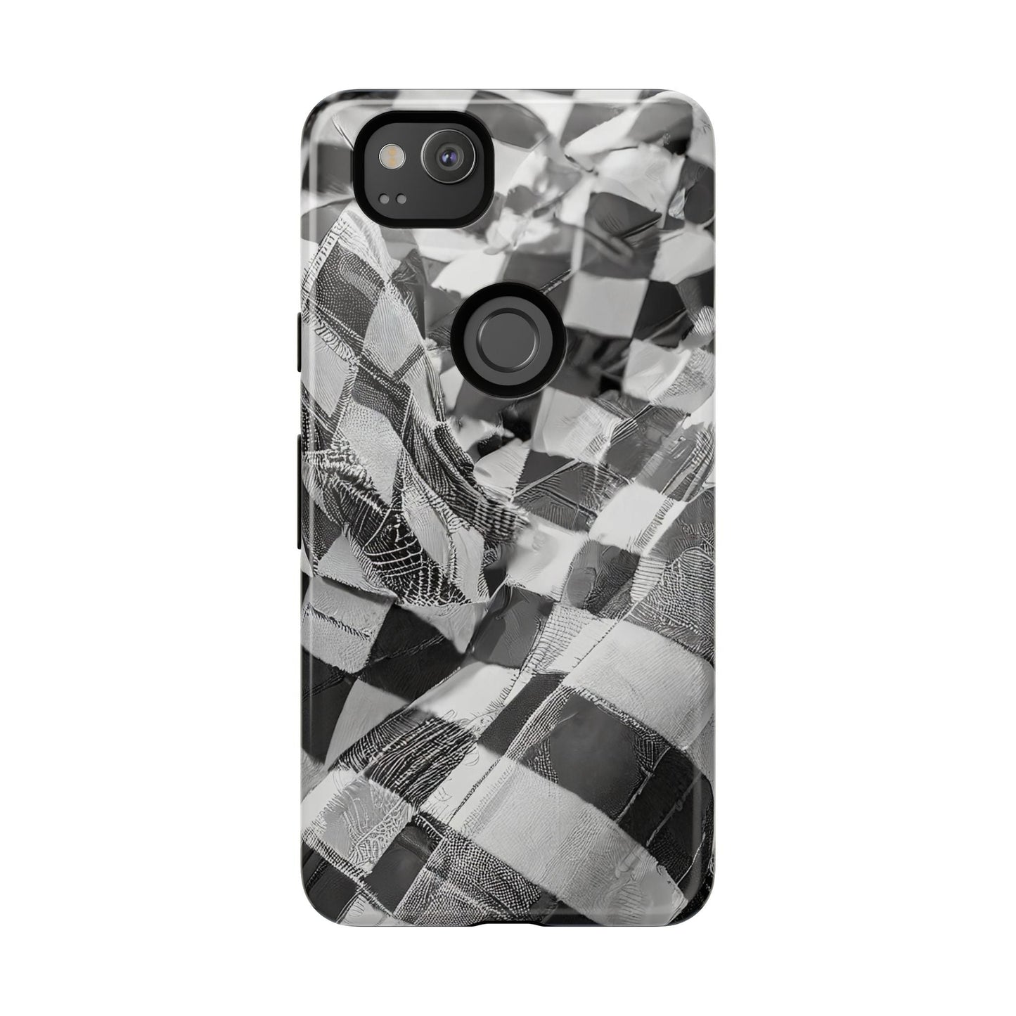 Abstract Checker Print Tough Phone Case