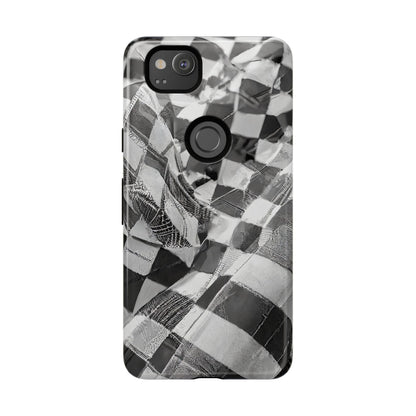 Abstract Checker Print Tough Phone Case