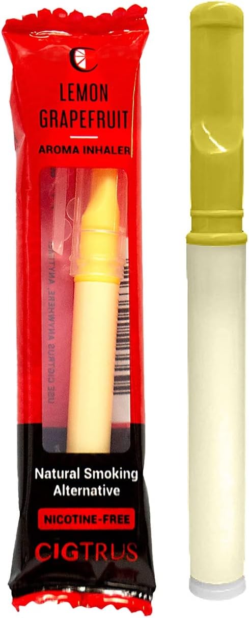 Cigtrus Oral Fixation Craving Relief Quit Smoking Aid Refreshing Grapefruit and Lemon Flavor Oxygen Inhaler 1/pc