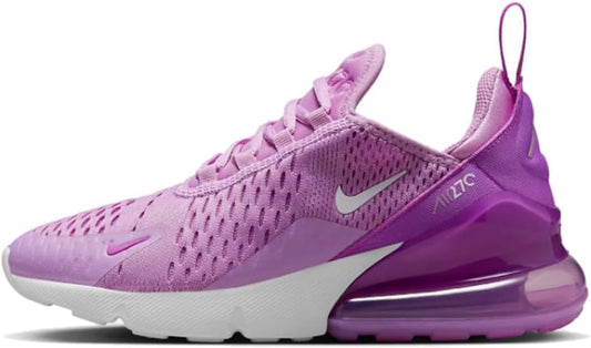 Nike Air Max 270 Big Kids' Shoes (943345-028, Light Smoke Grey/Dark Obsidian/Phantom/Bright Crimson)