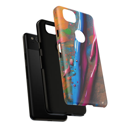 Colorful Artistic Paint Splatter Tough Phone Case
