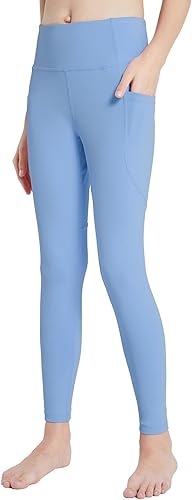 BALEAF Girls Leggings Dance Tights Yoga Pants with Pocket Preppy Clothes Kids Teen Running Athletic Workout Ballet