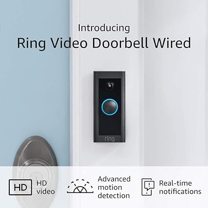 Certified Refurbished Ring Video Doorbell Wired äóñ Convenient, essential features in a compact design (existing doorbell wiring required) - 2021 release