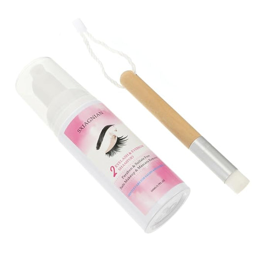 balacoo Eyelash Cleansing Mousse Makeup Lash Glue Remover Lash Mascara Eye Cleaner Boho Alligator Hair Clips Make up Mascara Lash Wash Lash Foam 2 in 1 Plastic Extend