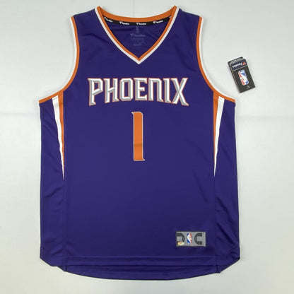 Autographed/Signed Devin Booker Phoenix Purple Basketball Jersey Steiner Sports COA