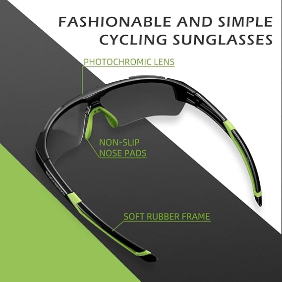 ROCKBROS Photochromic Cycling Sunglasses UV Protection Adaptive Lens