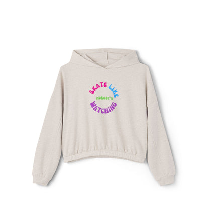 Women’s Cropped Colorful Skate Like Nobody's Watching Hoodie