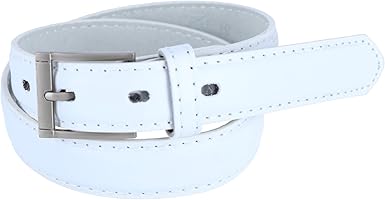 CTMå¨ Kid's Leather 1 inch Dress Belt with Square Buckle
