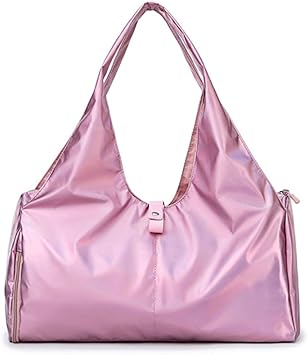 Yoga Gym Bag for Women Carrying Workout Gear, and Accessories, Shoe Compartment , Gym Tote Sling Bag (Pink)
