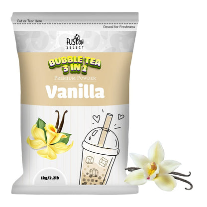 Fusion Select 2.2lb Strawberry Milk Tea Powder Flavored-3-in-1 Drink Boba Tea Powder with Cream & Sugar - Instant Pre-Mixed Beverage for Hot or Cold Blends or Yummy Frappes Bubble Tea