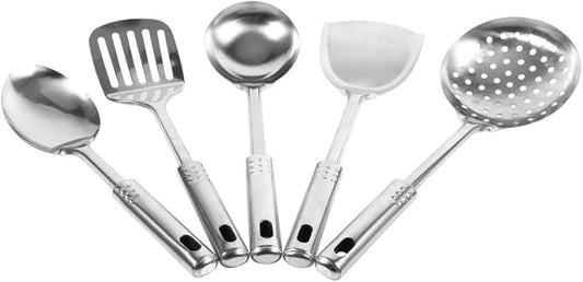 5Pcs Multi Functional, Akozon 5Pcs Multi Functional Kitchen Utensil Set L Steel Spoons Shovel Spa Cooking Tools