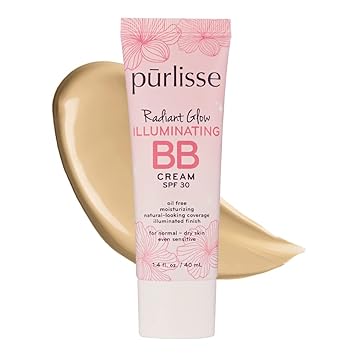 p�ärlisse Radiant Glow Illuminating BB Cream Spf30 Hydrating and Moisturizing Natural Organic Cruelty-free Sulphate & Paraben Free For All Skin Even Sensitive Skin 1.4 Fl Oz (Light Medium)