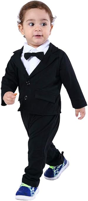 Baby Boys Gentleman Sets Blazer and Pant and Long Sleeve Shirt 3pcs Leisure Suit