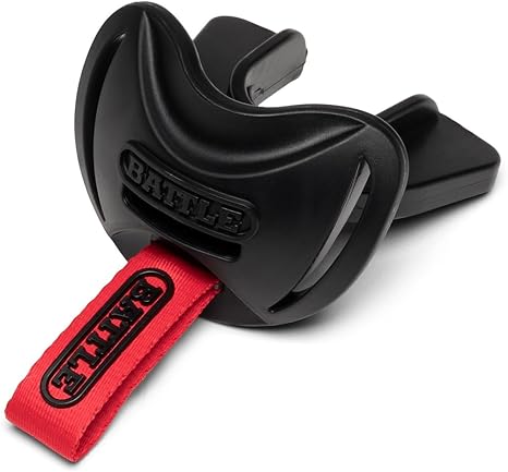 Battle Sports Speedtab F7 Football Mouthguard, No Boiling Required, Braces Compatible, Pull Tab Design (Black)
