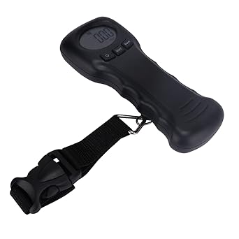 Fishing Luggage Scale Luggage Scale Travel Air Tagged for Luggage Travel Weight Scale Digital Scales for Body Weight Fishing Scales Handheld Scale Weighing Scale Black Plastic KESYOO