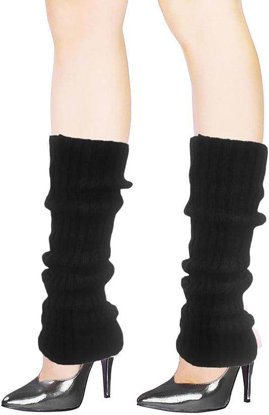 Women Leg Warmers Knit Long Socks for 80s Eighty's Party Sports Yoga