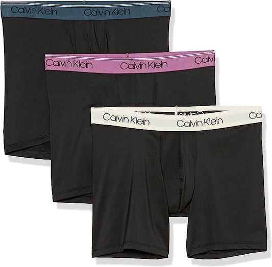 Calvin Klein Micro Stretch Boxer Brief 3-Pack Amethyst/Silver Birch/Midnight Navy 2XL (44"-46")