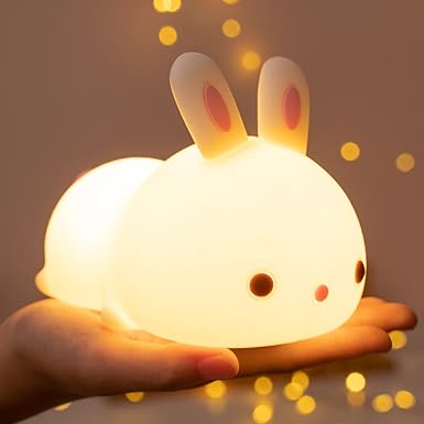 One Fire Night Light for Kids Bunny Cute Lamp, 16 Colors Cute Night Light Kids Night Light, Rechargeable Baby Night Light Toddler Night Light for Bedroom, Kids Lamp Kawaii Room Decor Cute Gifts For Women